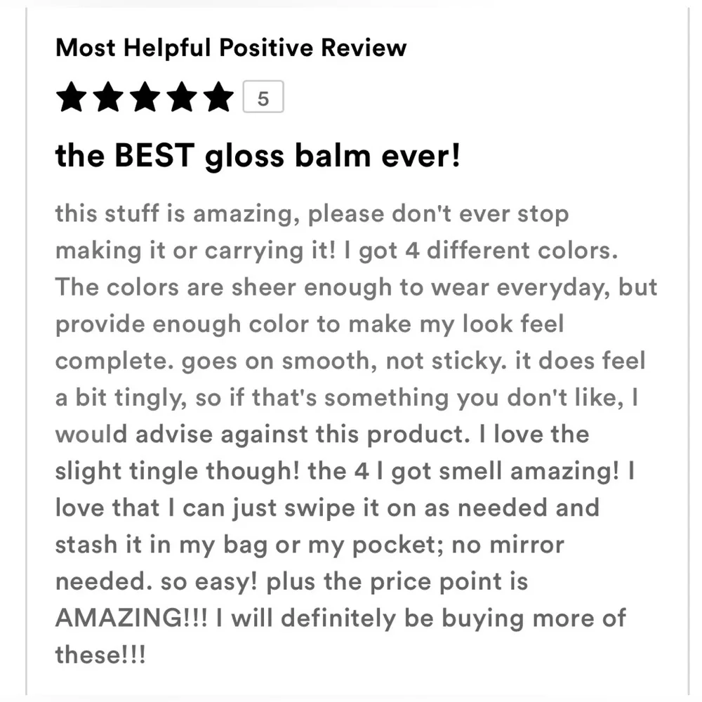 LA GIRL SHEER LIP BALM